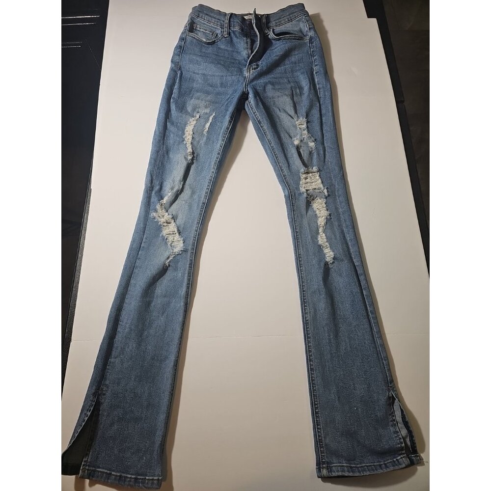 Vibrant M.I.U. distressed flare jeans  size 9 (HL290)